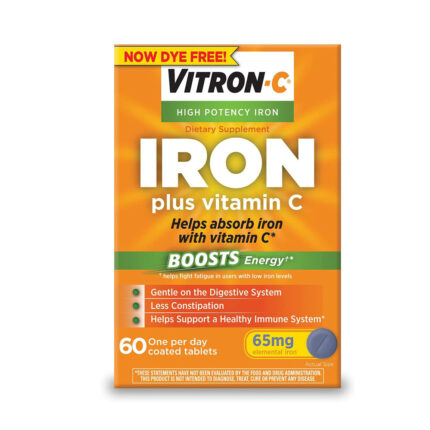 Vitron-C Iron Supplement, Once Daily, Supports Red Blood Cell Production